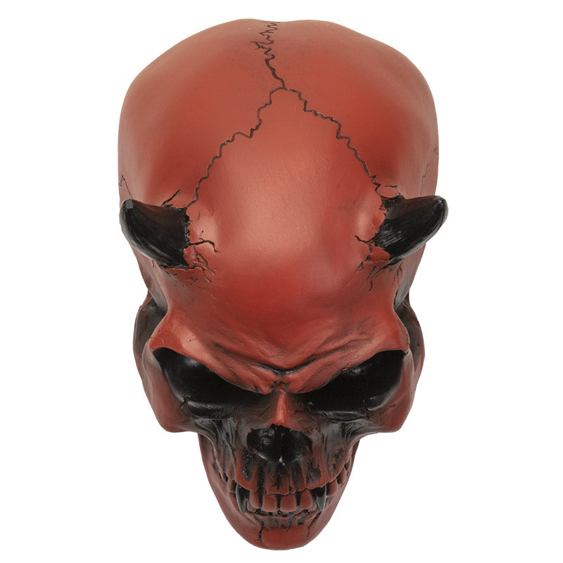 Crimson Demon Skull - Red Devil Horned