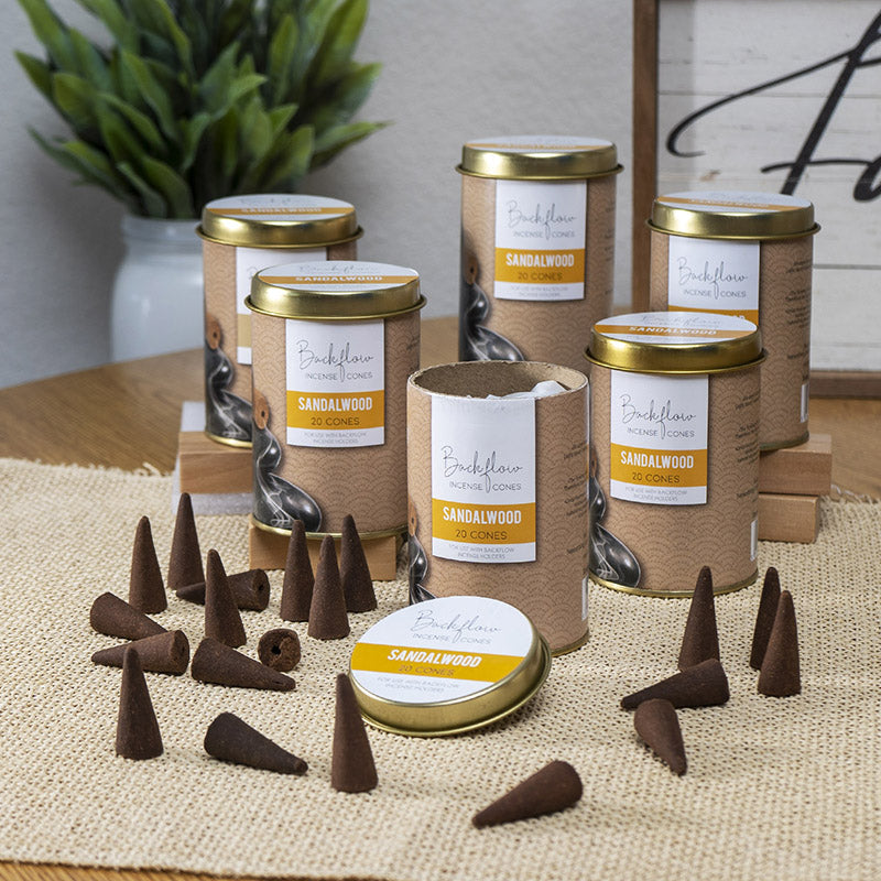 Sandalwood Jumbo Backflow Incense Cones by Something Different UK