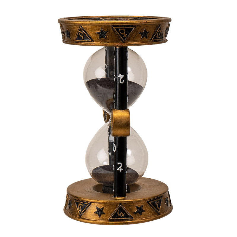 Gothic Astrological Sand Timer Black Sand Hourglass