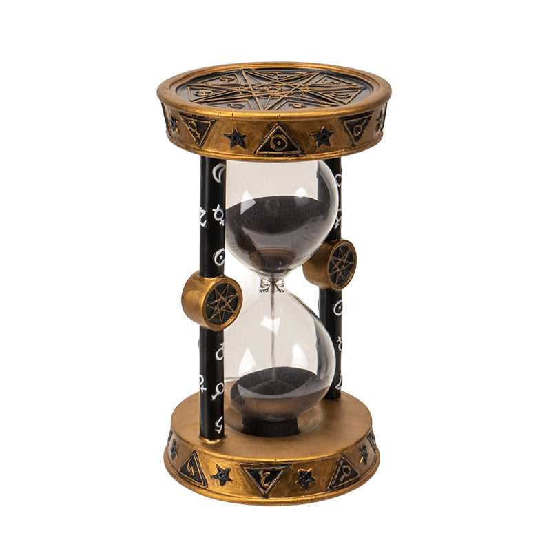 Gothic Astrological Sand Timer Black Sand Hourglass