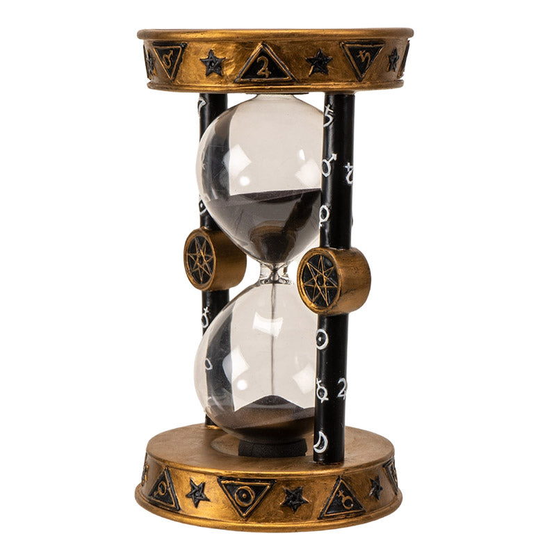 Gothic Astrological Sand Timer Black Sand Hourglass