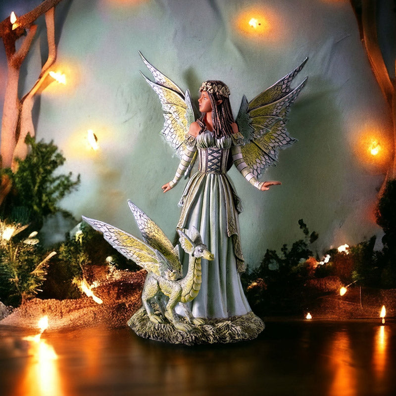 Jewel of The Forest Fairy with Green and Yellow Wings by Amy Brown