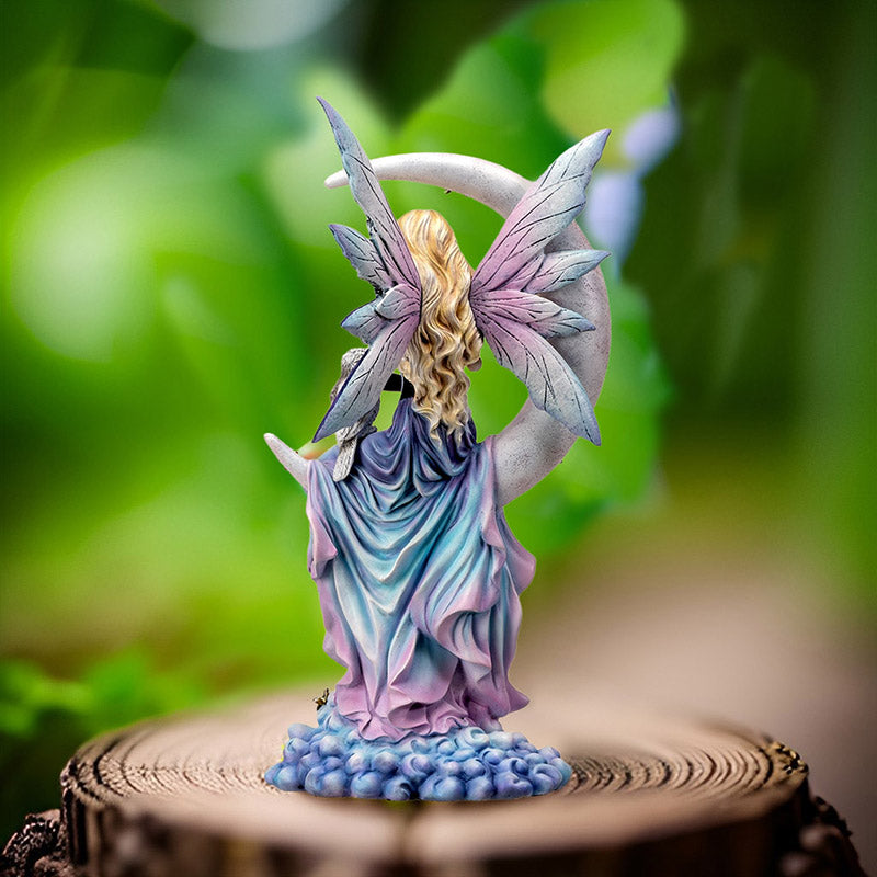 Ethereal Luna Fairy Figurine Spirit of The Moon with Owl