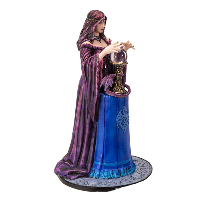 Sorceress, Dragon, and Crystal Ball by Anne Stokes