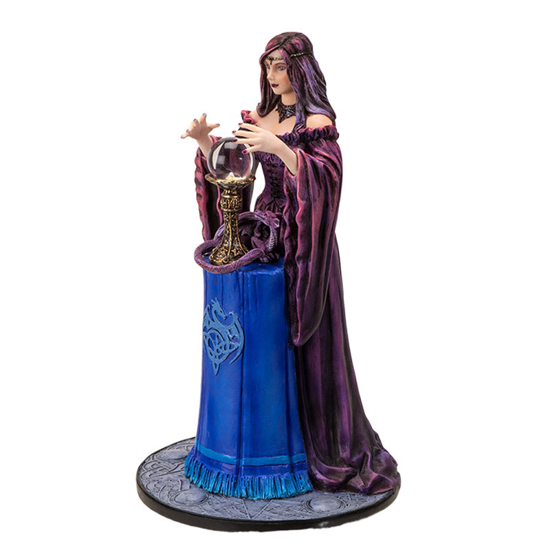 Sorceress, Dragon, and Crystal Ball by Anne Stokes