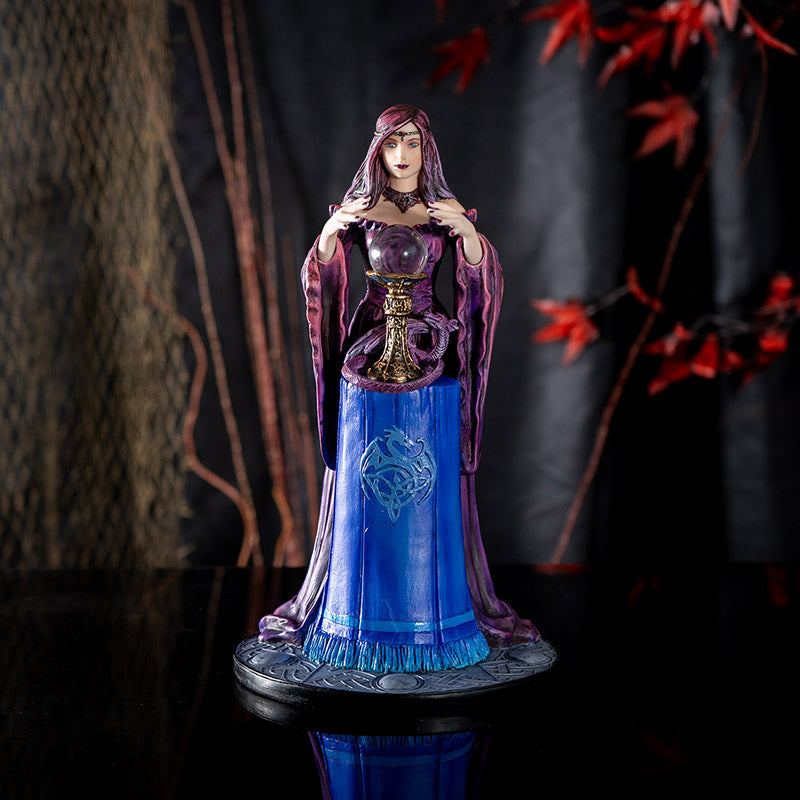 Sorceress, Dragon, and Crystal Ball by Anne Stokes