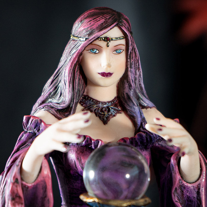 Sorceress, Dragon, and Crystal Ball by Anne Stokes