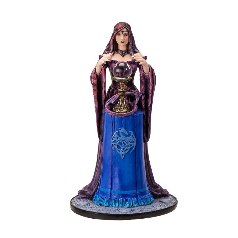Sorceress, Dragon, and Crystal Ball by Anne Stokes