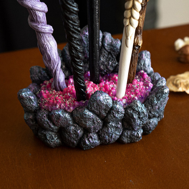 Crystal Rock Wand Display Holds 5 Wands
