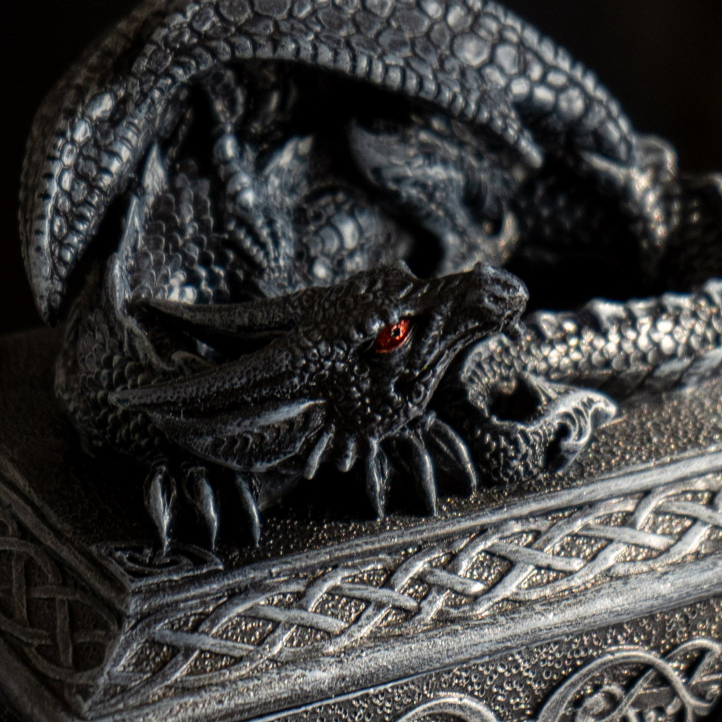 Celtic Dragon Jewelry Box – Winged Guardian Decorative Trinket Holder
