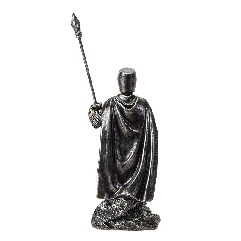 Medieval Knight Figurine with Spear and Shield