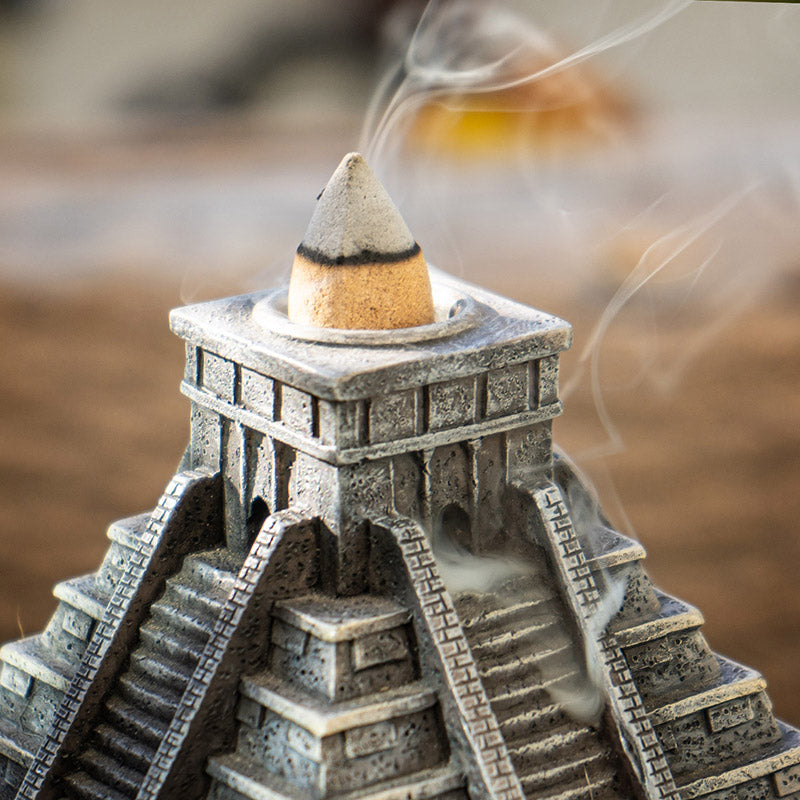 Aztec Temple Backflow Incense Burner