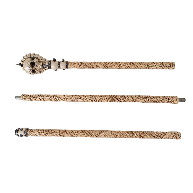 Skull Staff for Witch and Sorcerer 67 Inches