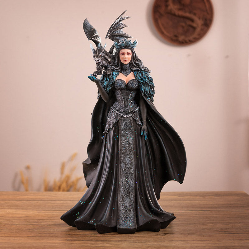 Dark Queen and Guardian Dragon Statue