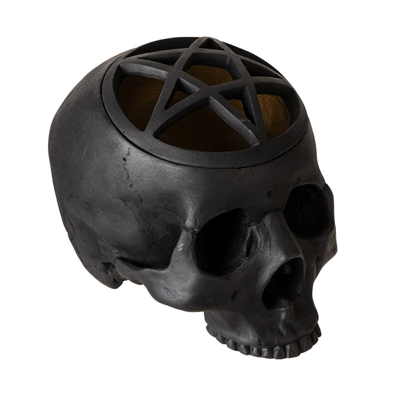 Pentagram Skull Decorative Box Skull Figurine with Removable Lid