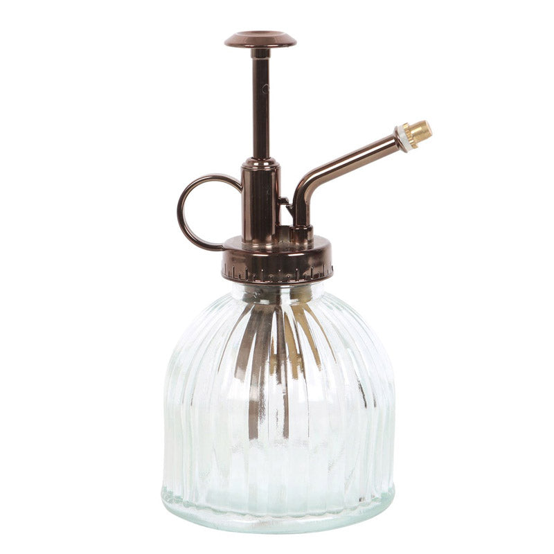 Glass Plant Mister with Lightweight Metal Pump Spray Bottle