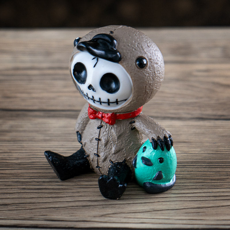 Platypus Bill Furrybones in Platypus Costume with Little Green Bird Friend