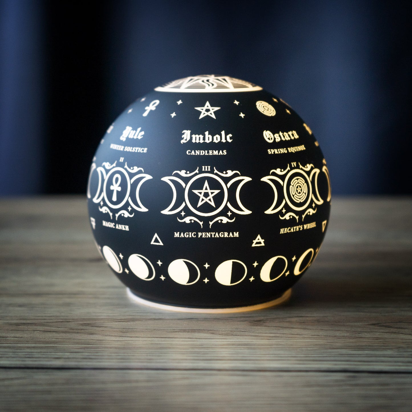 Pagan Calendar LED Globe Night Light by Alchemy England