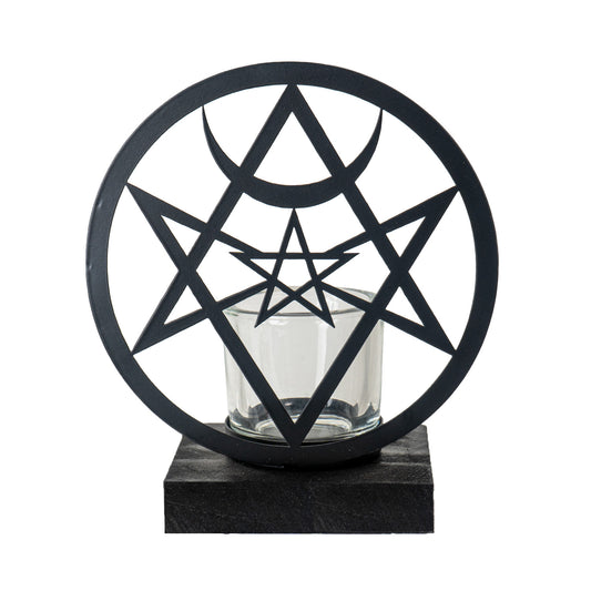 Unicursal Hex Tea Light Holder by Alchemy England