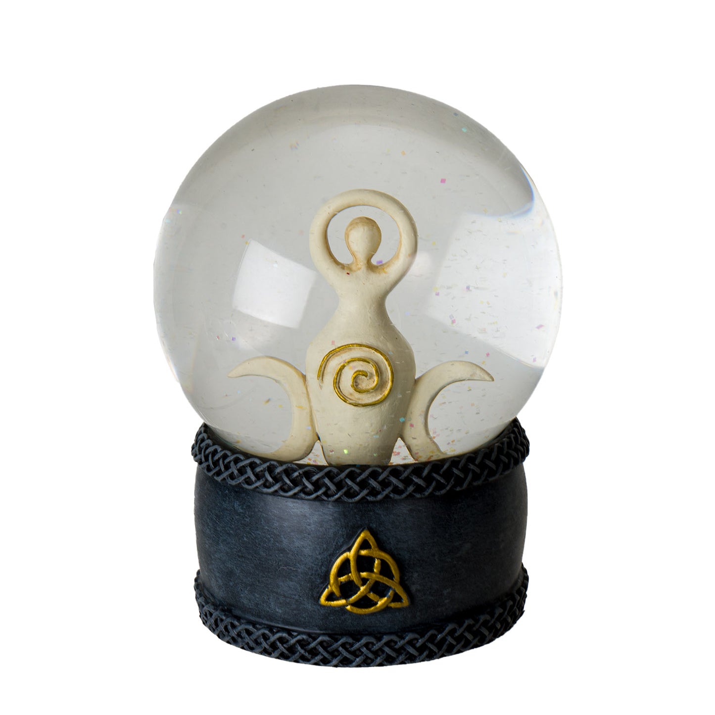 Spiral Goddess Water Globe with Hand Painted Celtic Knot Design
