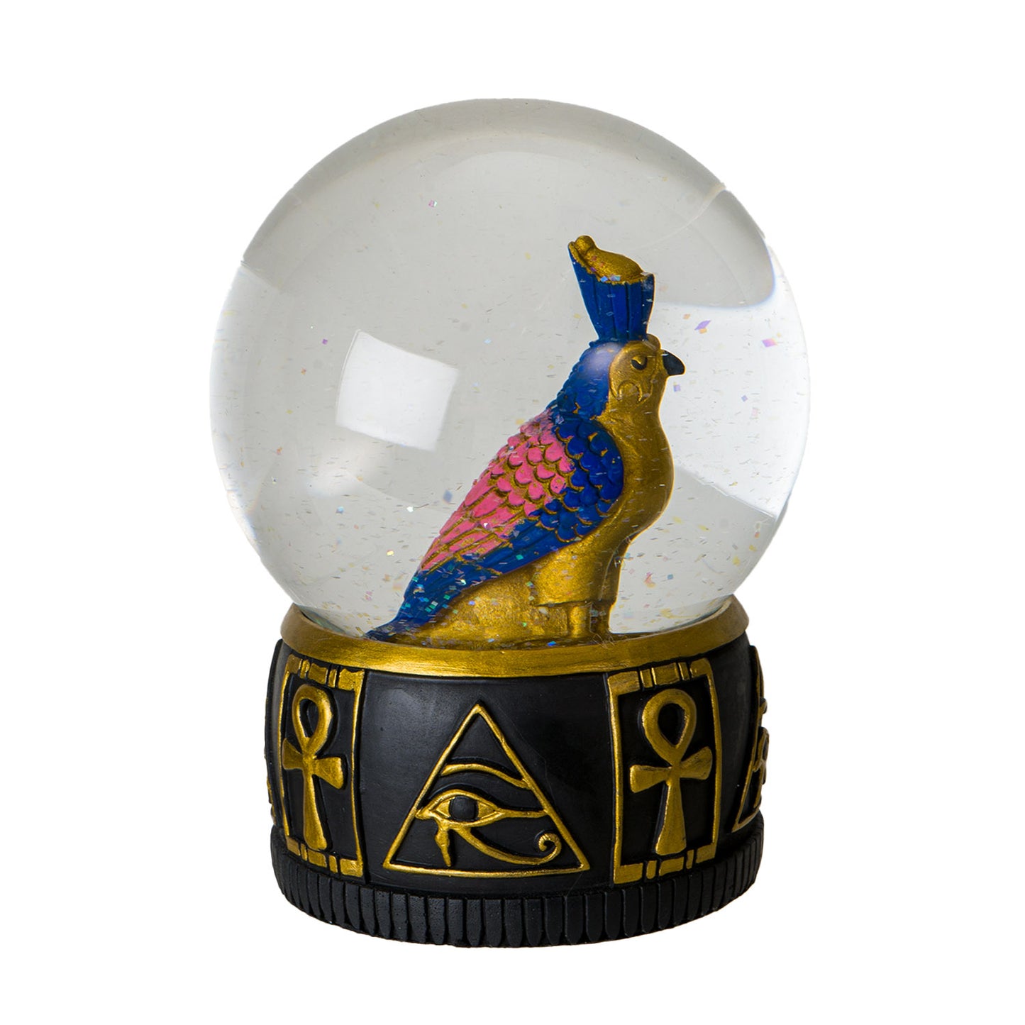 Horus Water Globe with Eye of Ra and Ankh Symbols