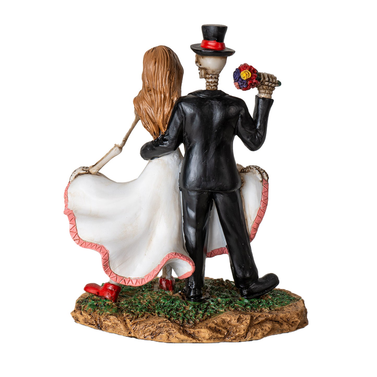Love Never Dies Skeleton Couple Figurine Gothic Romance Wedding Decor