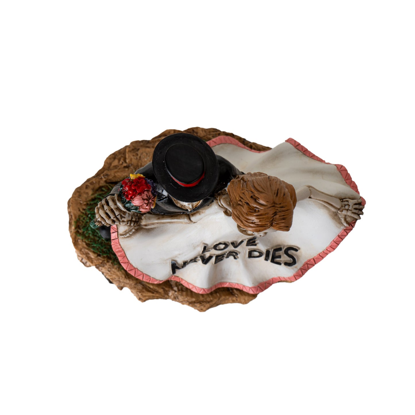 Love Never Dies Skeleton Couple Figurine Gothic Romance Wedding Decor