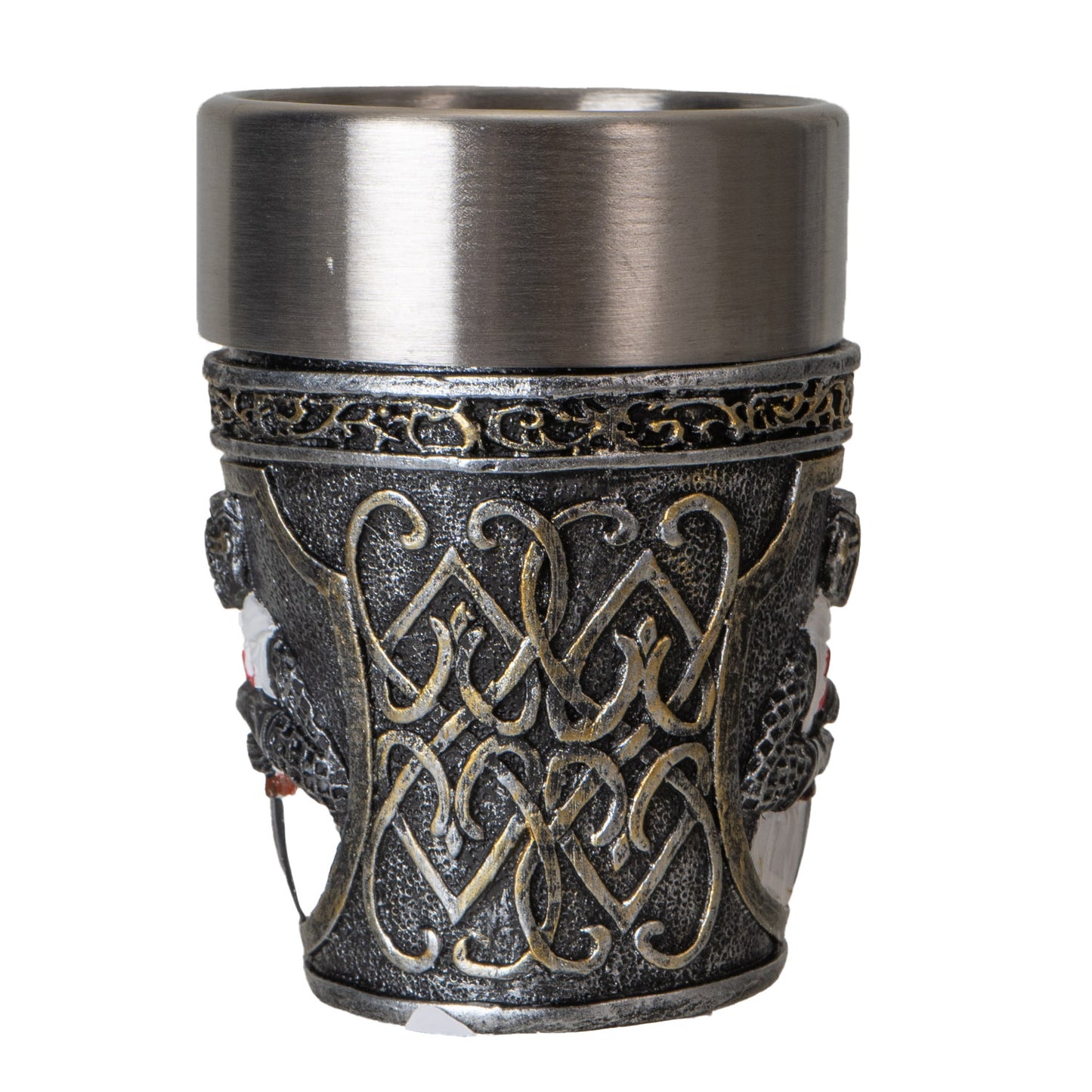 White Medieval Knight Shot Glass with Armor Design