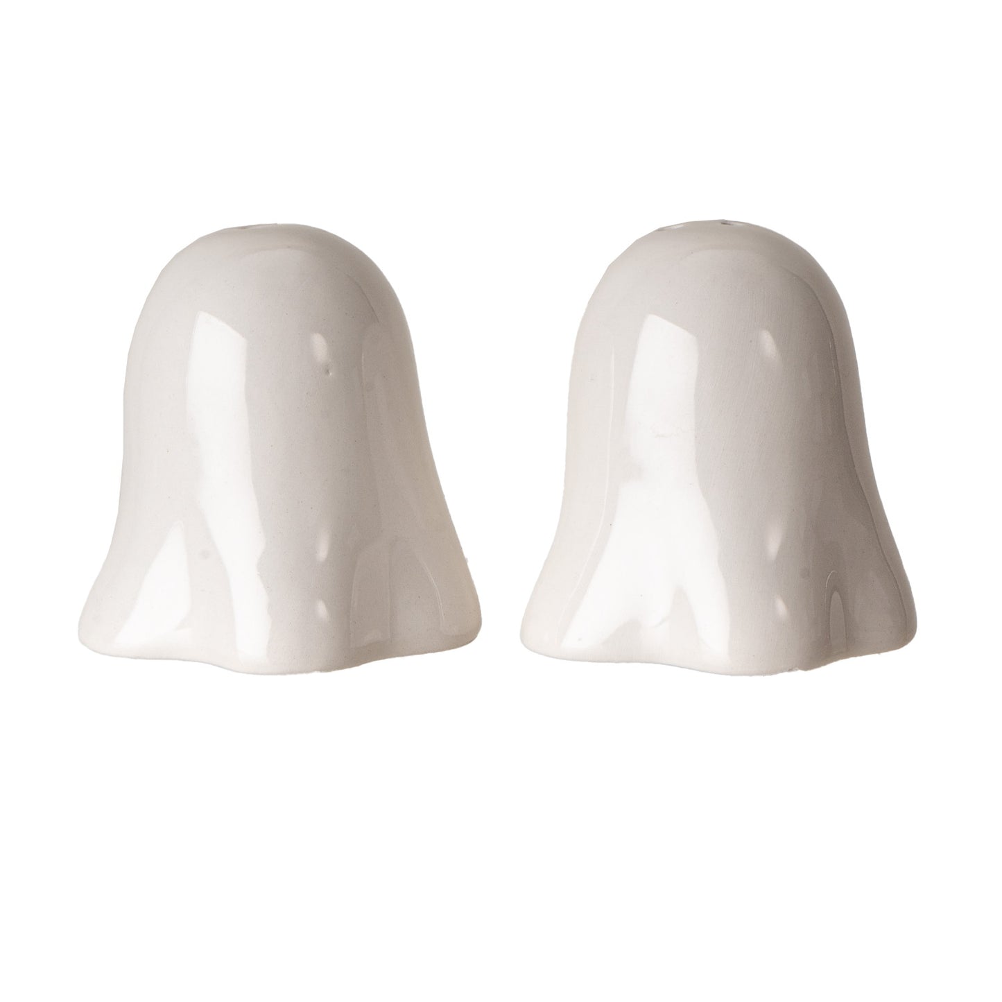 Spooky Ghost Salt and Pepper Shakers Cute Magnetic Ceramic