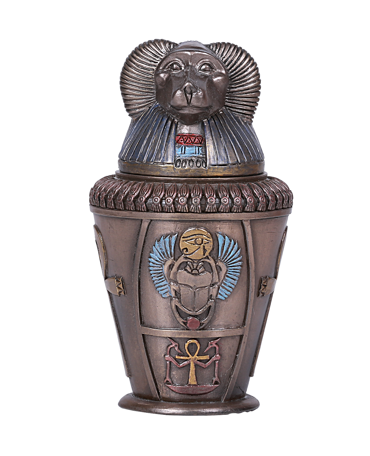 Ancient Egyptian Canopic Jar Hapy Baboon God Of Protection Keepsake Lung