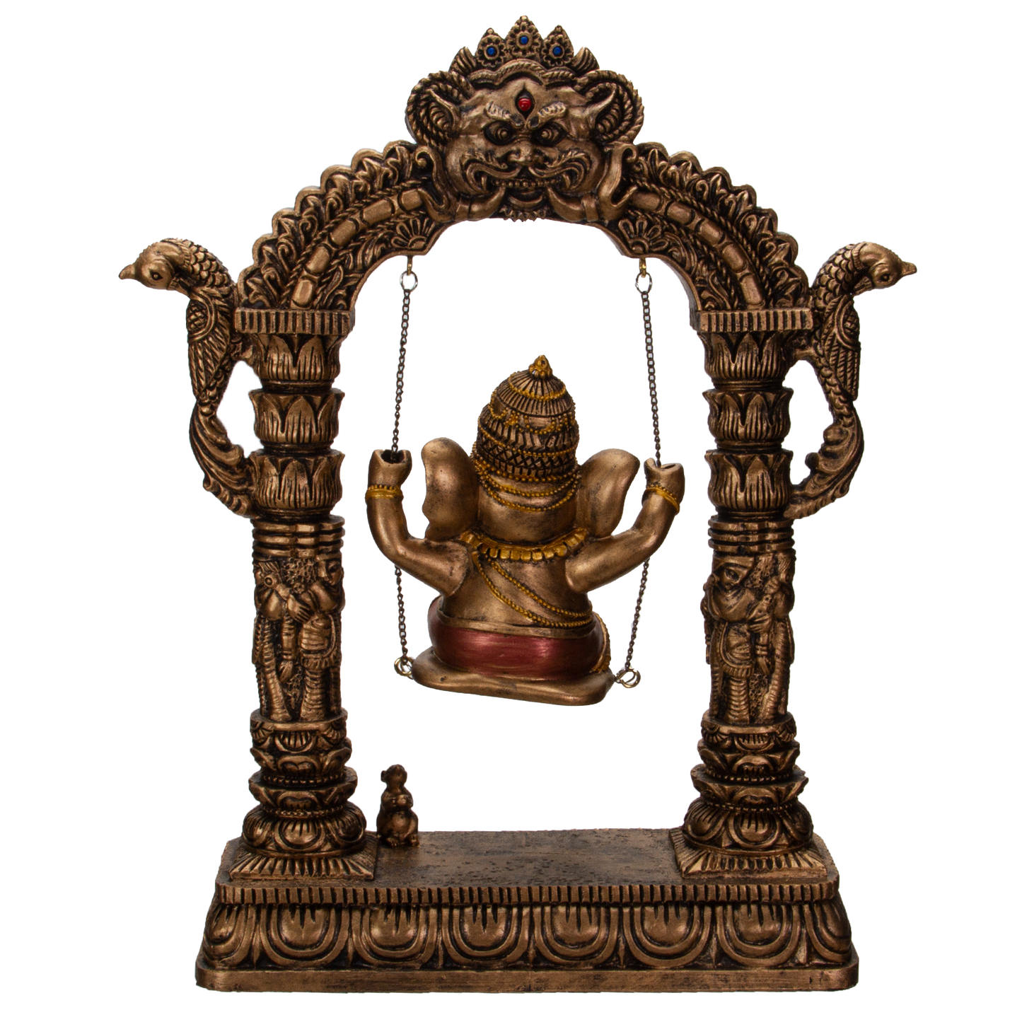 Pacific Giftware Ganesha on Swing Resin Figurine Statue