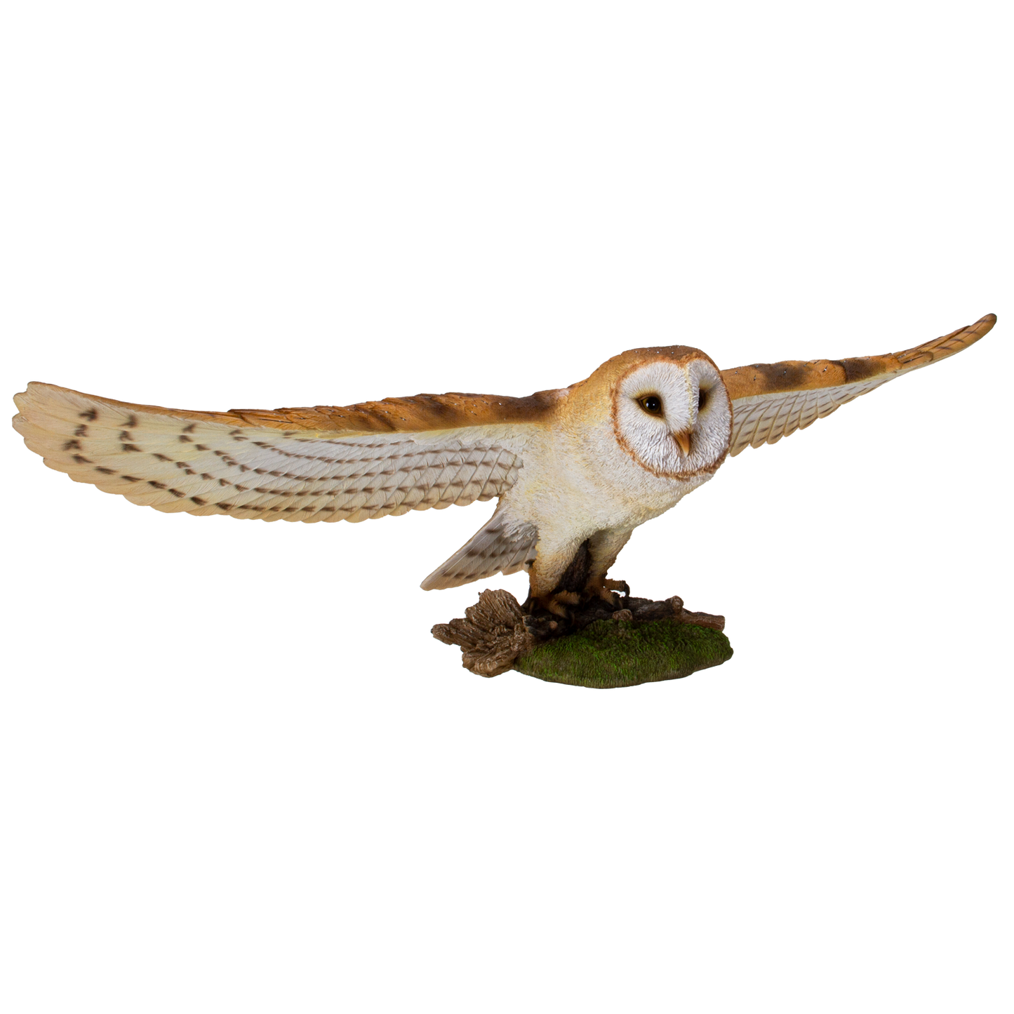 Animal World Flying Open Wing Barn Owl Figurine Statue