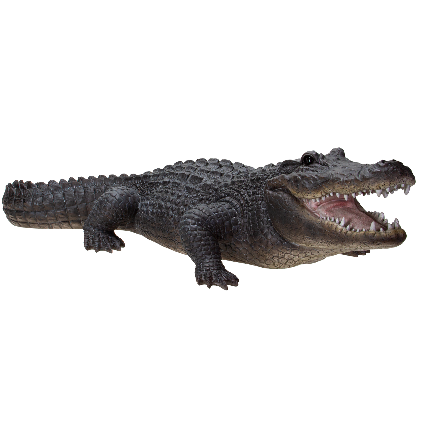 Realistic Animal American Alligator crocodilian Decorative Resin Figurine - 31.5 inches long