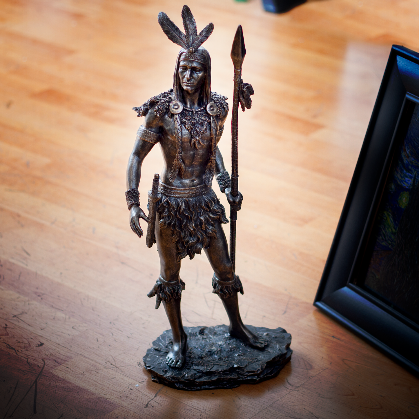 American Indian Warrior with Spear 19.75 inches tall