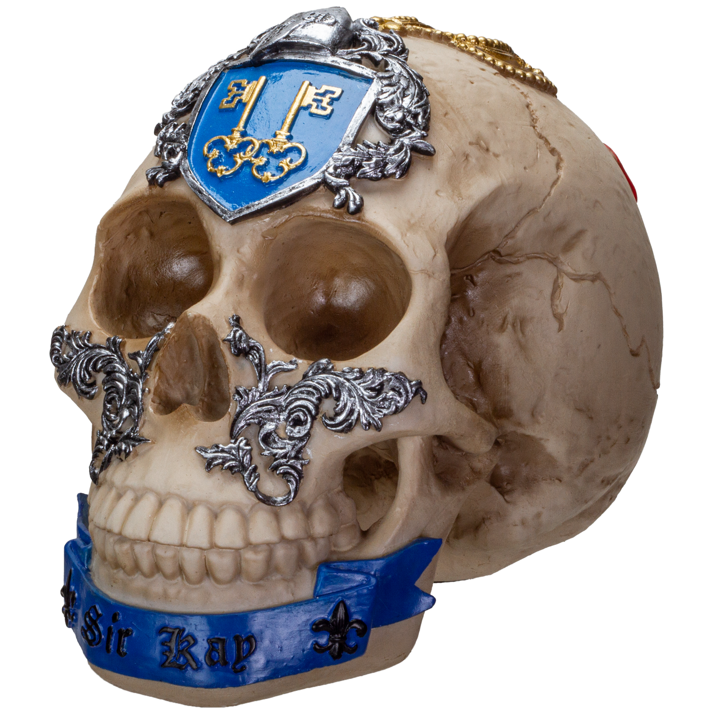 The Knights of the Round Table King Arthur's Knight Skulls Sir Kay Resin Skull Figurine