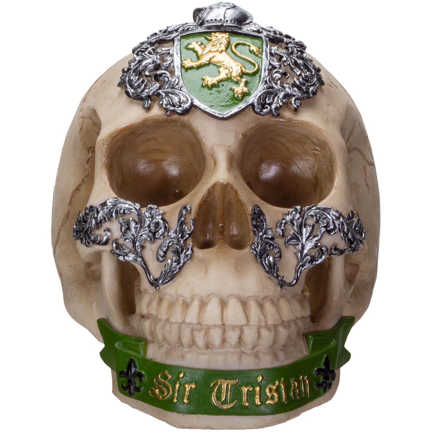 The Knights of The Round Table King Arthur's Knight Skulls Sir Tristan Resin Skull Figurine
