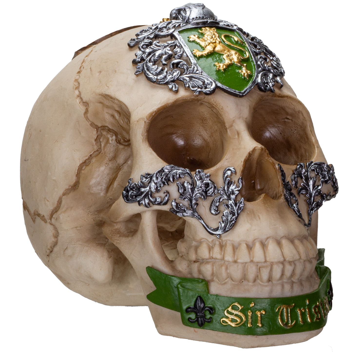 The Knights of The Round Table King Arthur's Knight Skulls Sir Tristan Resin Skull Figurine