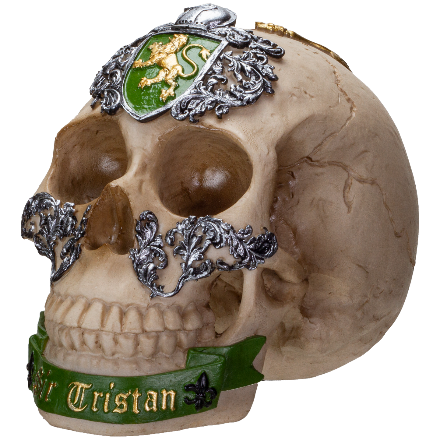 The Knights of The Round Table King Arthur's Knight Skulls Sir Tristan Resin Skull Figurine