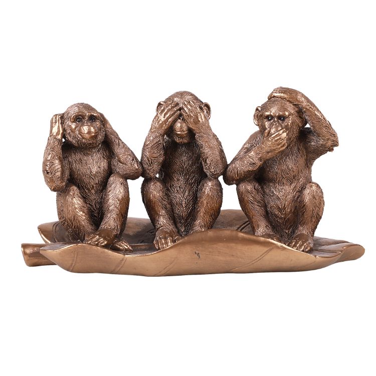 See Hear Speak No Evil Monkeys Resin Figurine