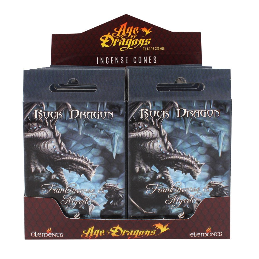 Rock Dragon Fragranced Incense Cones Pack of 12 by Anne Stokes