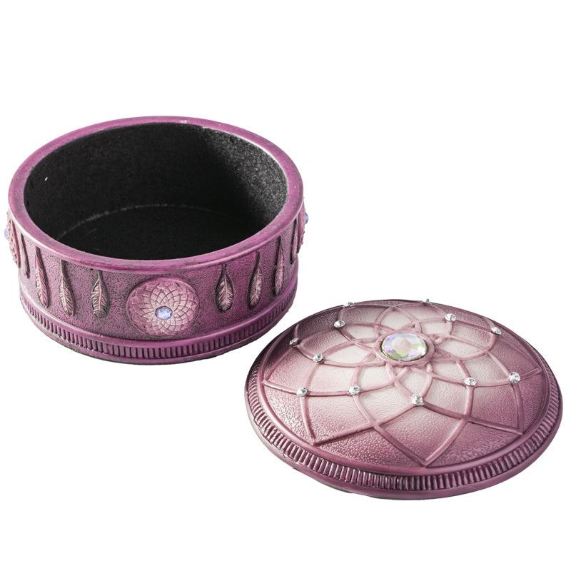 Dream Catcher Purple Decorative Resin Box
