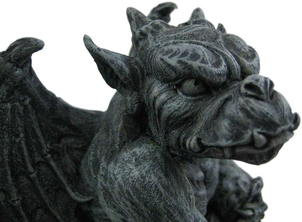 Poised Protector Winged Gargoyle Statue Guardian