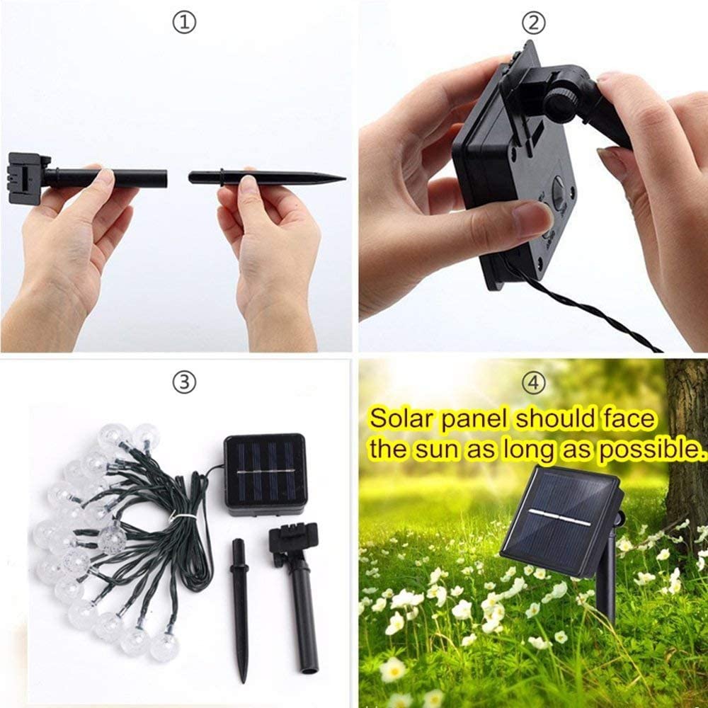 Pacific Giftware Solar Powered Rechargeable Plastic Garden Border Fence Panel Set of 4