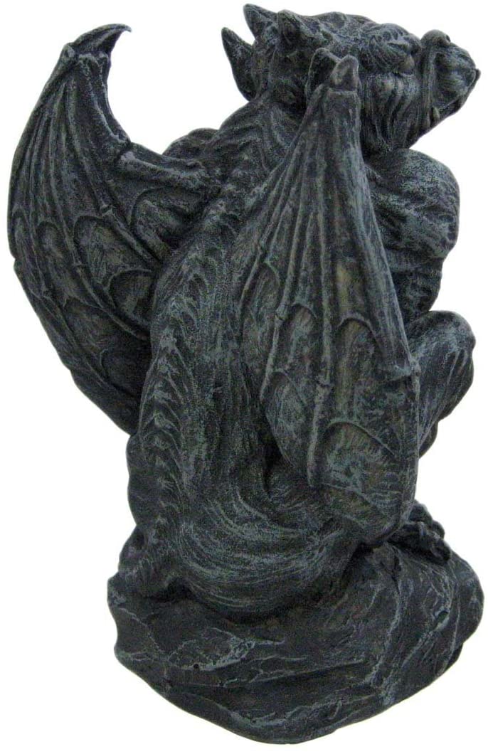 Poised Protector Winged Gargoyle Statue Guardian