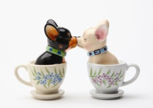 Tea Cup Pups Magnetic Salt & Pepper Shaker Set