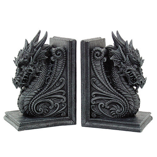 Gothic Dragon Bookends Medieval Book Ends Evil Medieval 8266