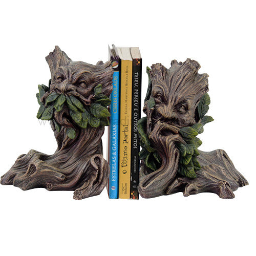 Desktopstatue Green Man Bookend Set, 6 inches H