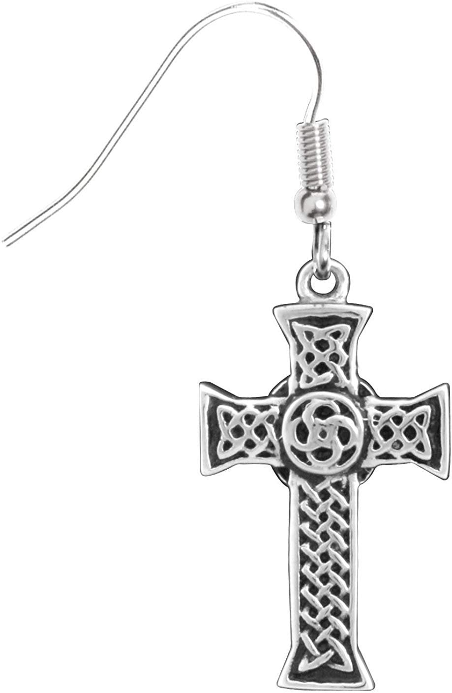 Celtic Cross Earrings Collectible Jewelry Accessory Tribal Dangles Art