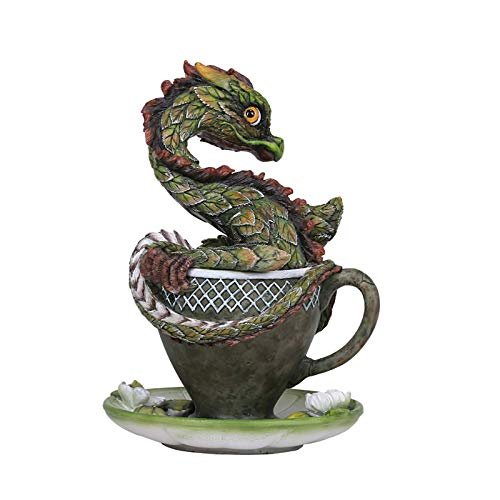 Pacific Giftware Flower Dragon in The Green Tea Cup