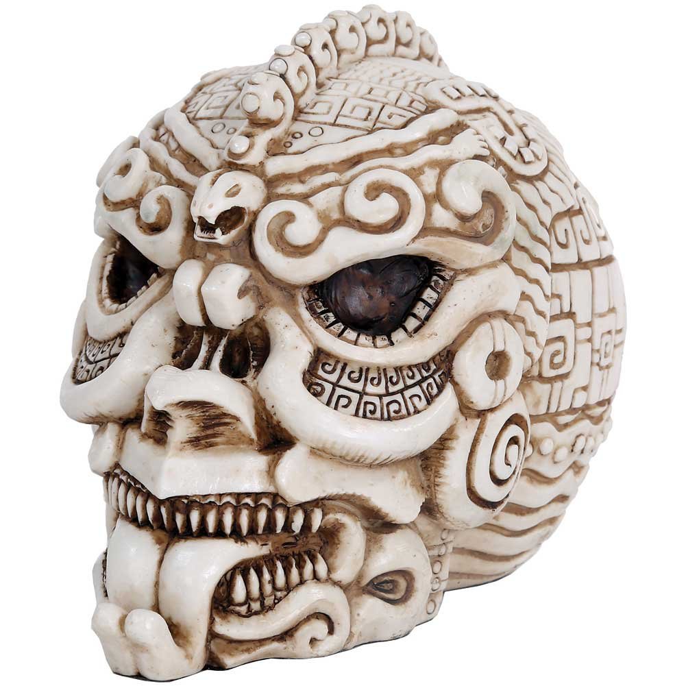 Aztec Mexica Skull Fierce Figurine Made of Polyresin